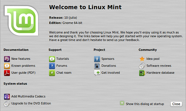 Вышла операционнaя система Linux Mint 10